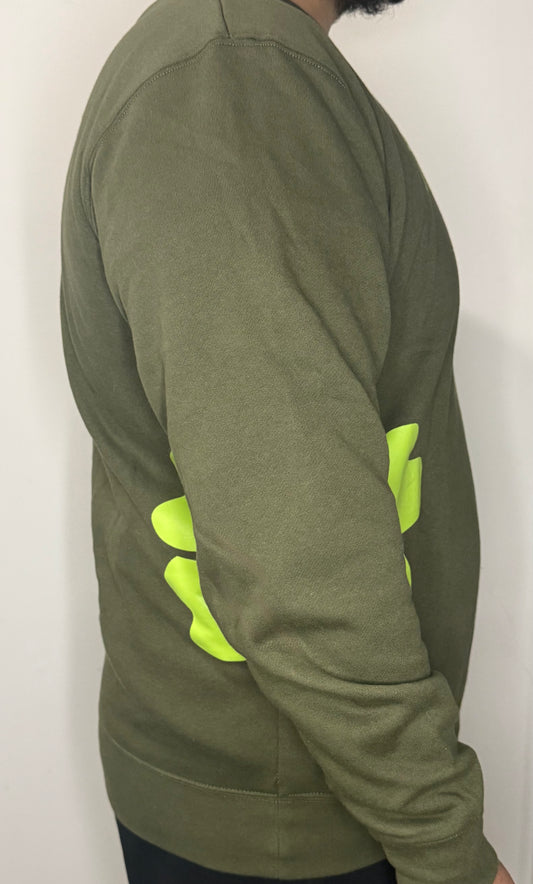 Olive Green Crew Neck Sweatshirt