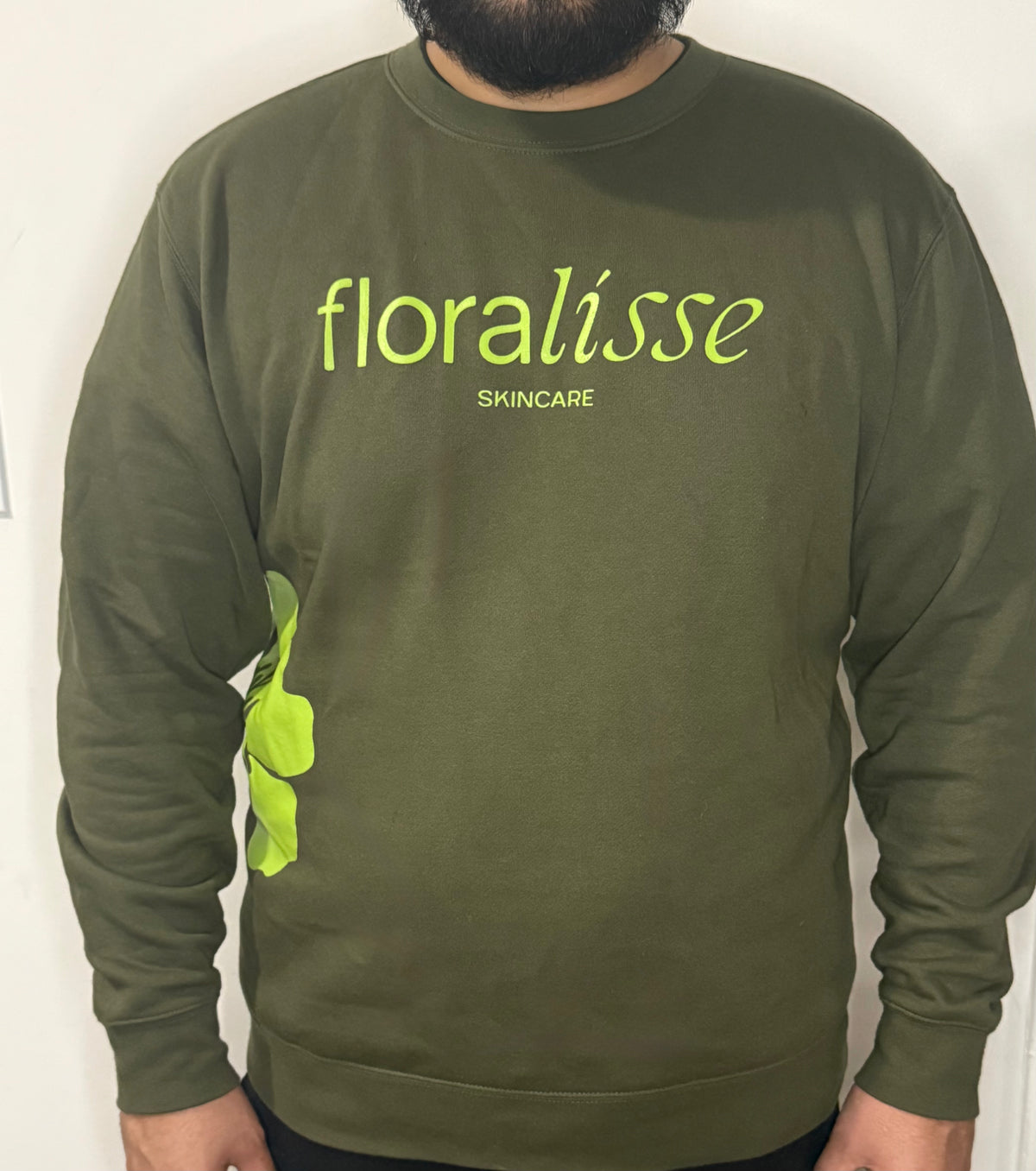 Olive Green Crew Neck Sweatshirt