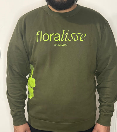 Olive Green Crew Neck Sweatshirt